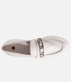 Hogl Premium White Leather Loafers