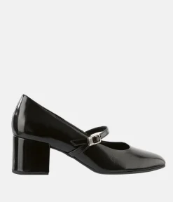 Hogl Stunning Black Mary Jane Block Heels