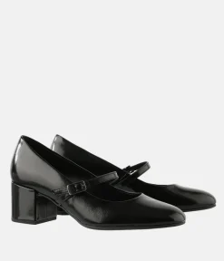 Hogl Stunning Black Mary Jane Block Heels