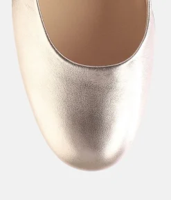 Hogl Stunning Gold Mary Jane Block Heels