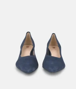 Hogl Stylish Marine Blue Block Heels