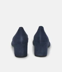 Hogl Stylish Marine Blue Block Heels