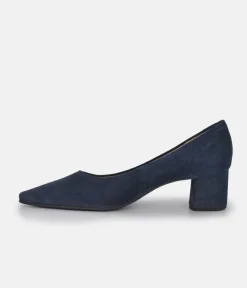 Hogl Stylish Marine Blue Block Heels