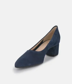 Hogl Stylish Marine Blue Block Heels