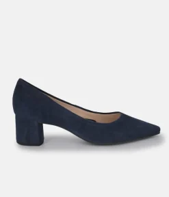 Hogl Stylish Marine Blue Block Heels