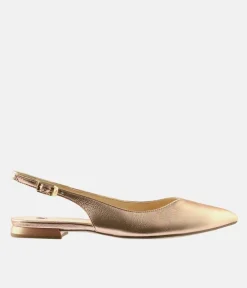 Hogl Stylish Metallic Rose Gold Slingbacks