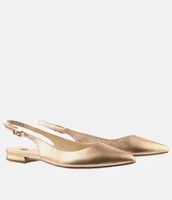 Hogl Stylish Metallic Rose Gold Slingbacks