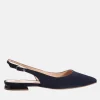 Hogl Stylish Navy Suede Slingbacks