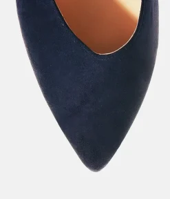 Hogl Stylish Navy Suede Slingbacks