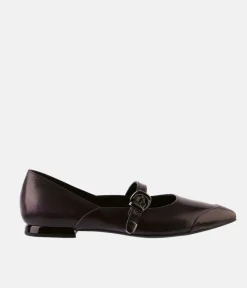 Hogl Super Stylish Aubergine Mary Jane Flats