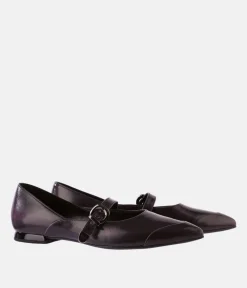 Hogl Super Stylish Aubergine Mary Jane Flats