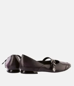 Hogl Super Stylish Aubergine Mary Jane Flats
