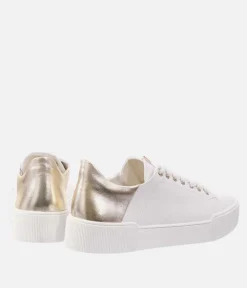 Hogl Super Stylish White/Gold Trainers