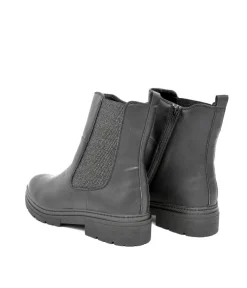 Jana Fashionable Wide Fit Black Ankle Boots