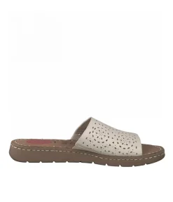 Jana Pretty Ivory Leather Slides