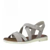 Jana Strappy Grey Suede Sandals