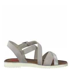 Jana Strappy Grey Suede Sandals