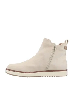 Jana Stylish Vegan Beige/Taupe Chelsea Ankle Boots