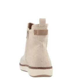 Jana Stylish Vegan Beige/Taupe Chelsea Ankle Boots