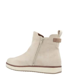 Jana Stylish Vegan Beige/Taupe Chelsea Ankle Boots
