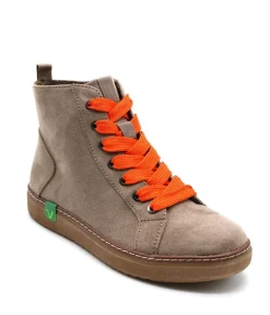 Jana Stylish Vegan Stone/Orange Ankle Boots