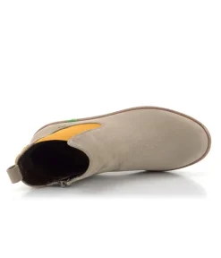 Jana Stylish Vegan Stone/Saffron Chelsea Ankle Boots