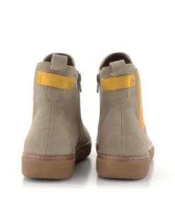 Jana Stylish Vegan Stone/Saffron Chelsea Ankle Boots
