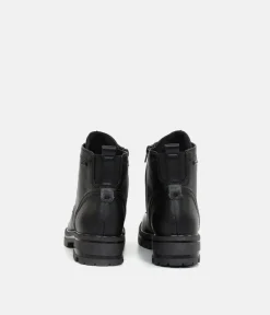 Jana Versatile Black Lace up Ankle Boots