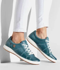Josef Seibel Casual Azur Blue Leather Trainer