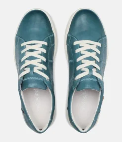 Josef Seibel Casual Azur Blue Leather Trainer