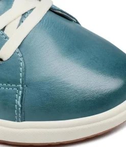 Josef Seibel Casual Azur Blue Leather Trainer
