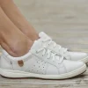 Josef Seibel Casual White Leather Trainer