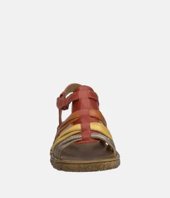 Josef Seibel Comfortable Red Multi Strappy Sandals