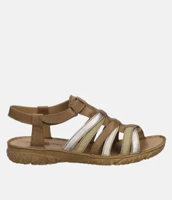 Josef Seibel Comfortable Brown Multi Strappy Sandals
