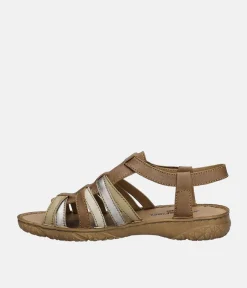 Josef Seibel Comfortable Brown Multi Strappy Sandals