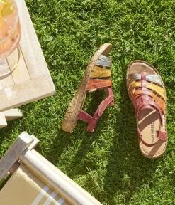 Josef Seibel Comfortable Red Multi Strappy Sandals