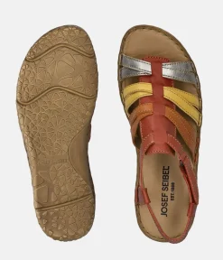Josef Seibel Comfortable Red Multi Strappy Sandals