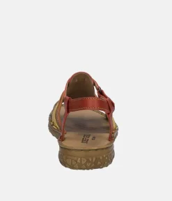 Josef Seibel Comfortable Red Multi Strappy Sandals