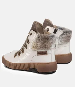 Josef Seibel Cosy Chunky White Ankle Boots