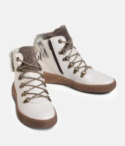 Josef Seibel Cosy Chunky White Ankle Boots