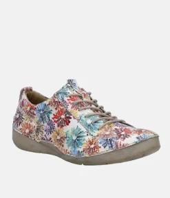 Josef Seibel Lovely Multicolour Floral Leather Lace Up Shoe