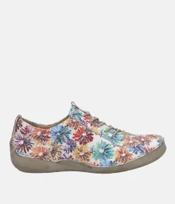 Josef Seibel Lovely Multicolour Floral Leather Lace Up Shoe