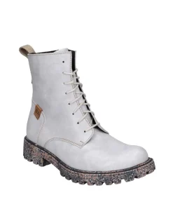 Josef Seibel Military Style Off White Boots
