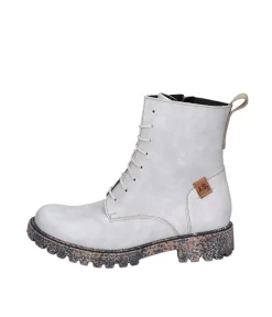 Josef Seibel Military Style Off White Boots