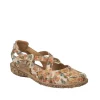 Josef Seibel Pretty Beige Floral Closed Toe Sandals