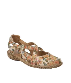Josef Seibel Pretty Beige Floral Closed Toe Sandals