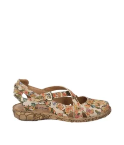 Josef Seibel Pretty Beige Floral Closed Toe Sandals