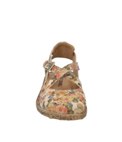 Josef Seibel Pretty Beige Floral Closed Toe Sandals