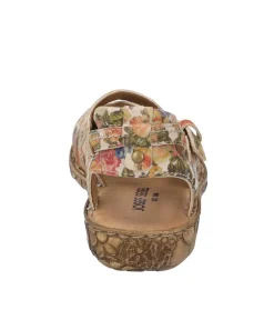 Josef Seibel Pretty Beige Floral Closed Toe Sandals