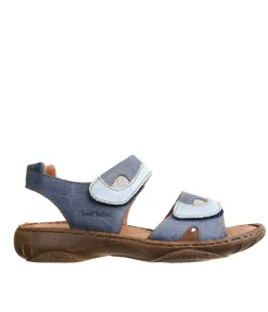 Josef Seibel Pretty Blue Combi Leather Walking Sandal